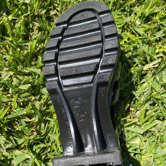 JuJu & Co. Jelly Black Sandal Chunky Heels With Buckle Strap Women's 6 / UK 4 - Picture 3 of 4